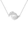 Stainless Steel Feet Necklace 25mm